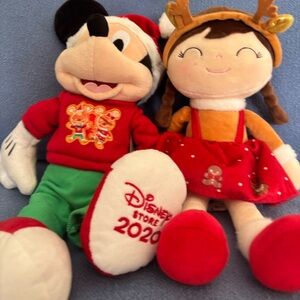 Disney Holiday Plush Duo - Red and Green elf